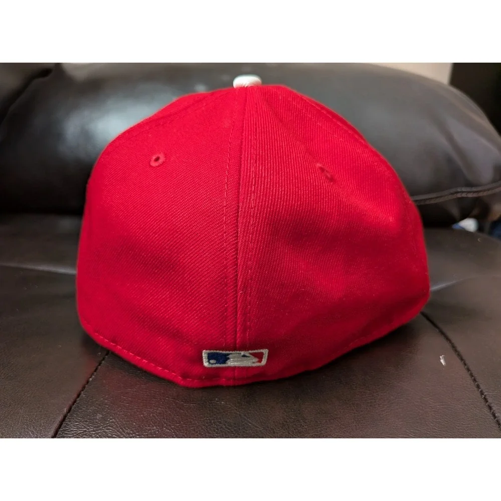Texas Rangers New Era Authentic Collection Cap Hat Men's Size 7 3/8  Red